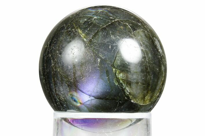Flashy, Polished Labradorite Sphere - Great Color Play #350043